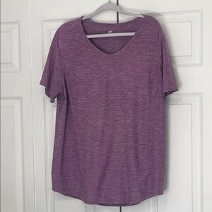 Duluth Trading Co Purple V-Neck Relaxed Tee